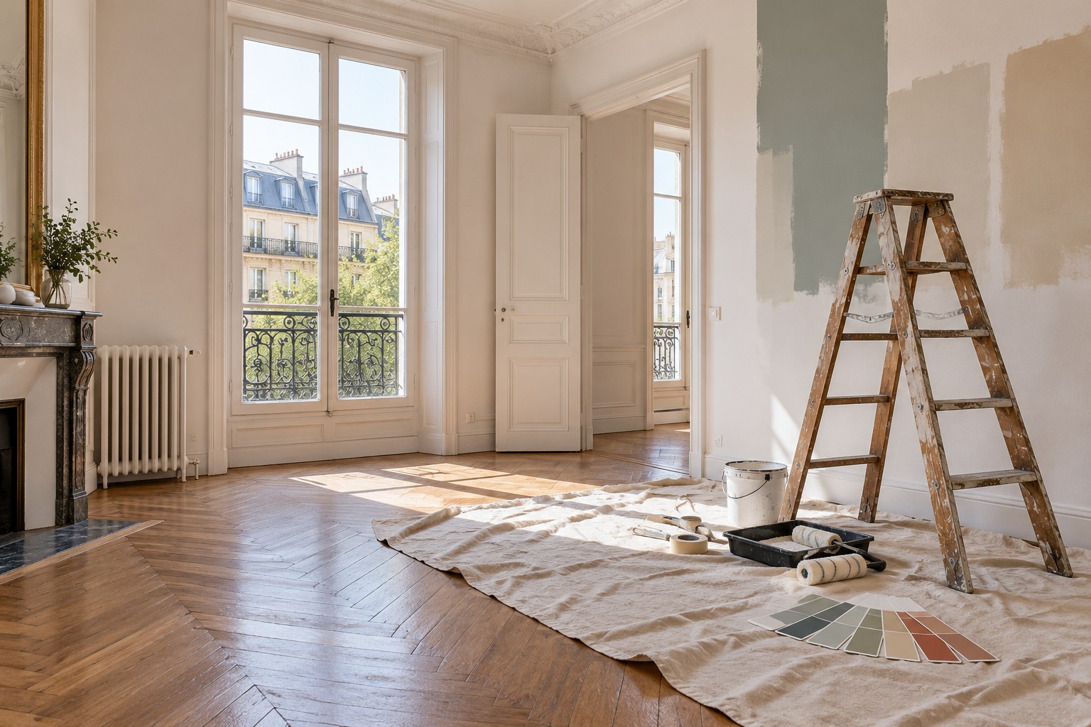 Appartement en rénovation avant l’emménagement
